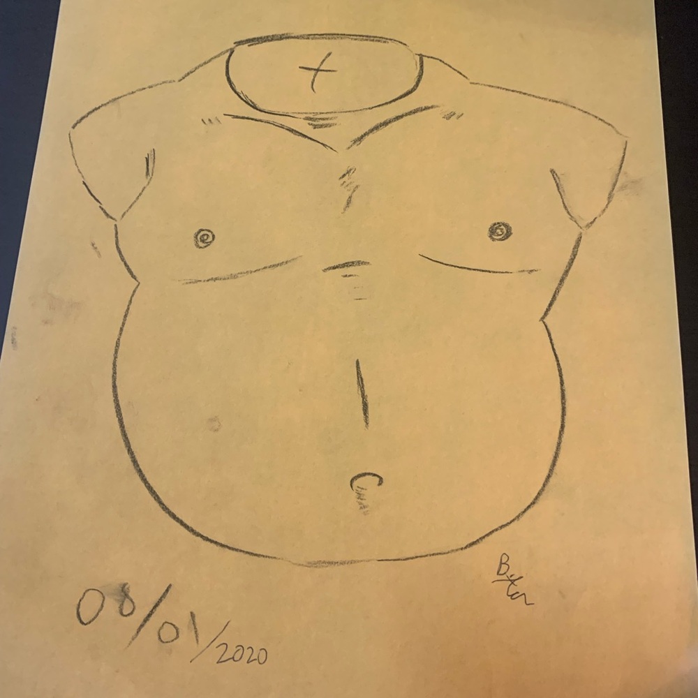 "Offseason Sumo Wrestler" by B. Aer (2020)